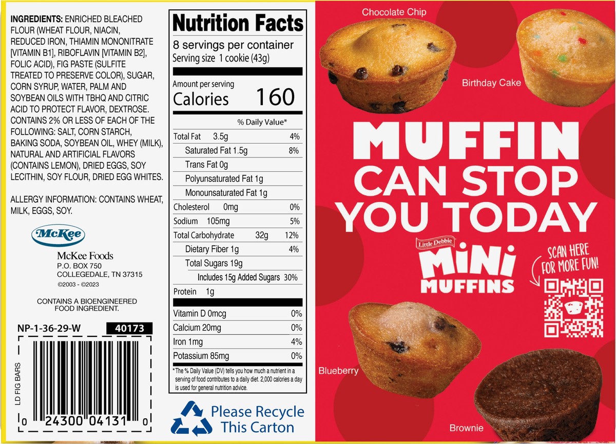 slide 9 of 14, Little Debbie Snack Cakes, Little Debbie Family Pack Fig Bars, 12 oz