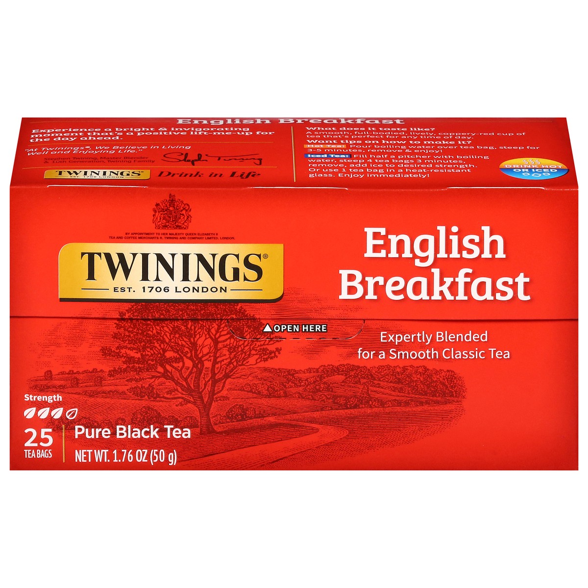 slide 5 of 16, Twinings English Breakfast Pure Black Tea 25 Bags - 25 ct, 25 ct