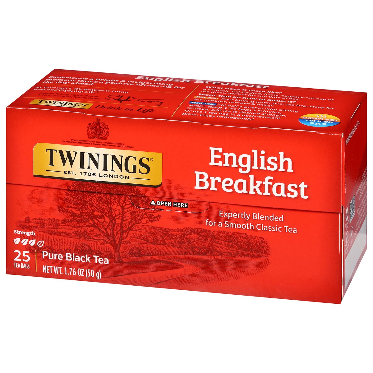 slide 3 of 16, Twinings English Breakfast Pure Black Tea 25 Bags - 25 ct, 25 ct