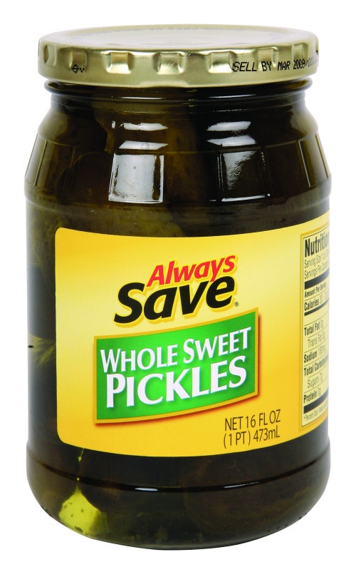 slide 1 of 1, Always Save Whole Sweet Pickles, 16 oz