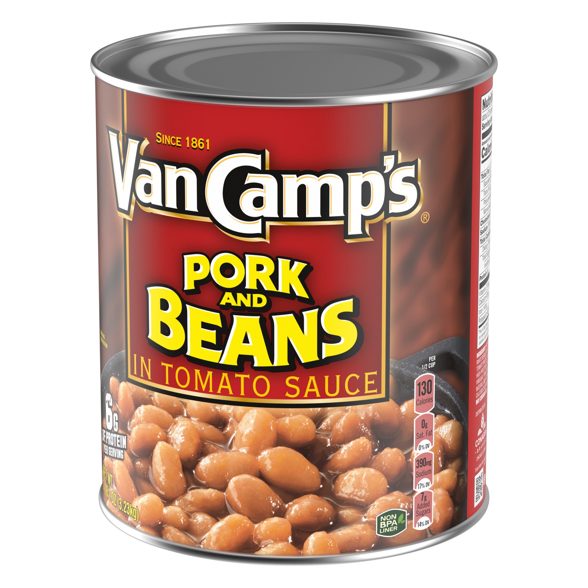 slide 4 of 5, Van Camp's Pork and Beans, Canned Beans, 114 OZ, 114 oz