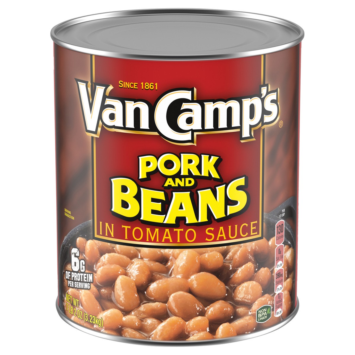 slide 1 of 5, Van Camp's Pork and Beans, Canned Beans, 114 OZ, 114 oz