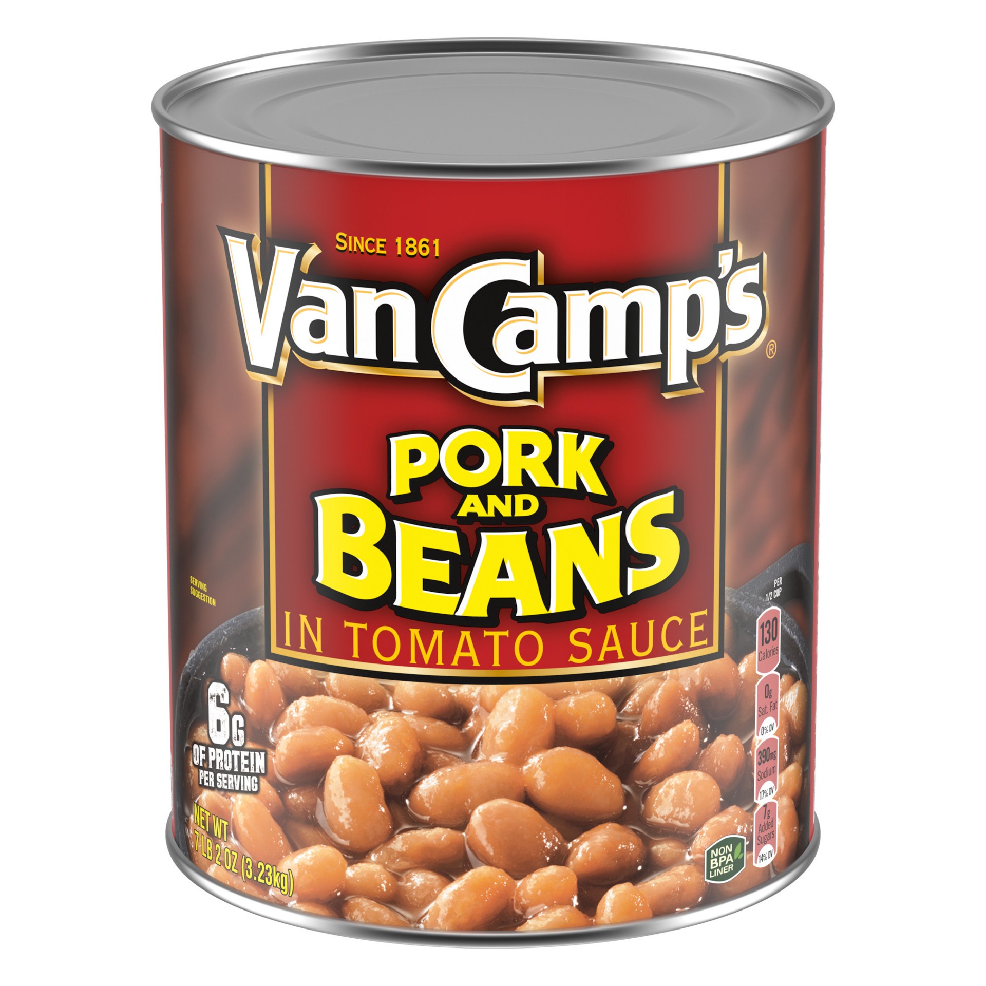 slide 1 of 5, Van Camp's Pork and Beans, Canned Beans, 114 OZ, 114 oz