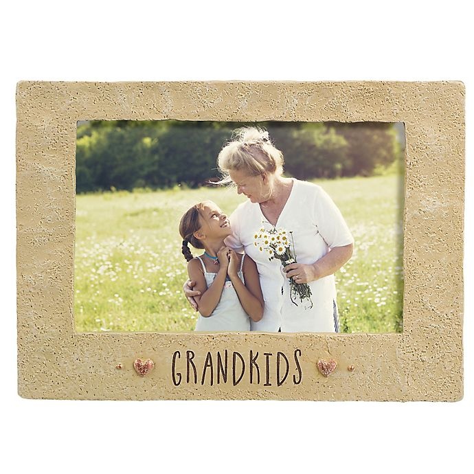 slide 1 of 1, Grasslands Road Cement Grandkids Picture Frame - Beige, 4 in x 6 in