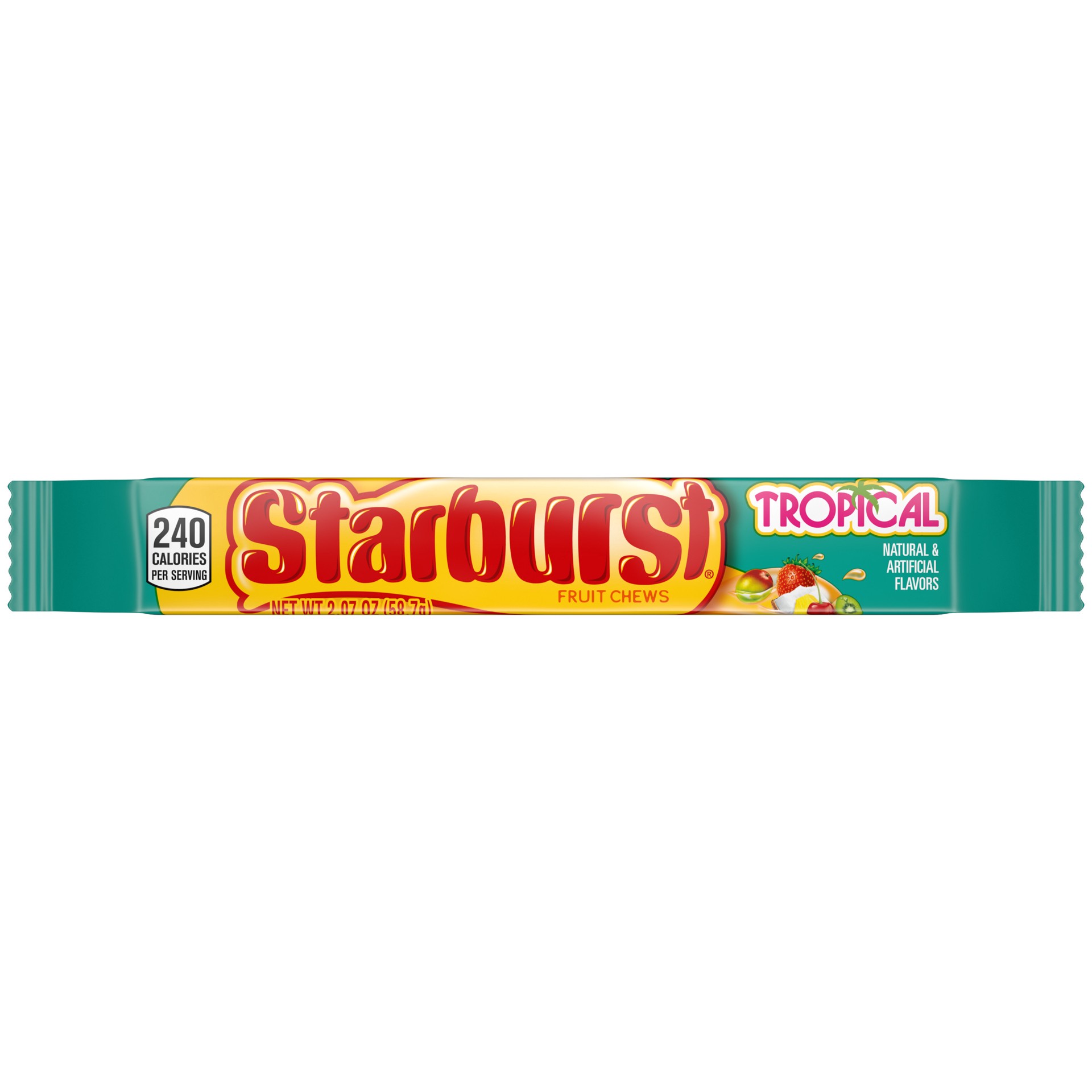 slide 1 of 6, Starburst Tropical Candy, 2.07 oz