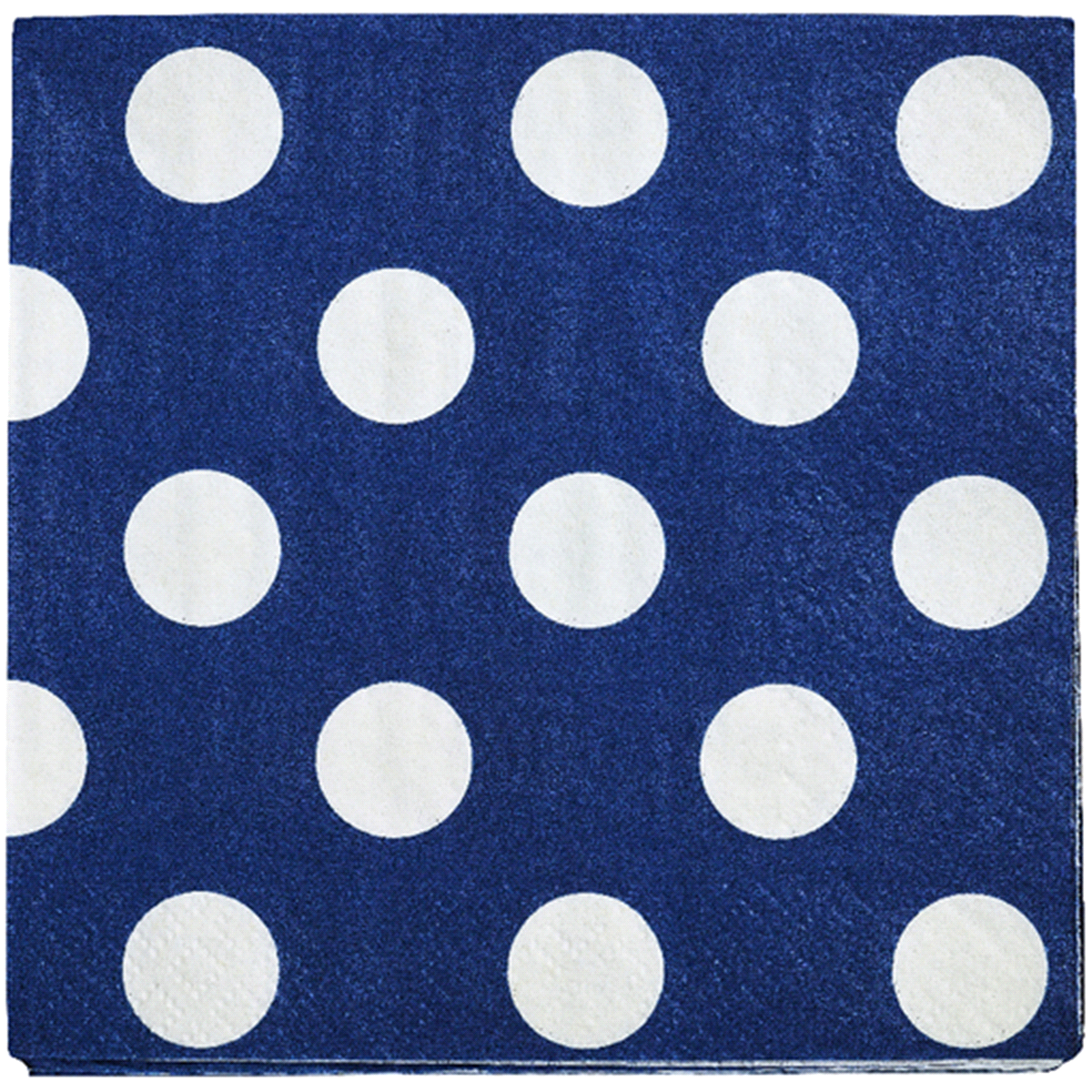 slide 1 of 1, True Navy Blue Polka Dot Beverage Napkins, 1 ct