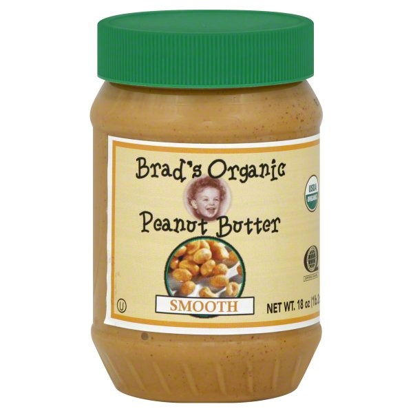 slide 1 of 1, Brad's Organic Smooth Peanut Butter, 18 oz