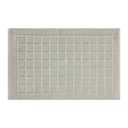 Room & Retreat Luxury Cotton Textured Bath Mat, 21 in x 34 in, Aqua Grey