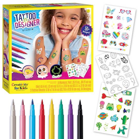 slide 1 of 8, Faber-Castell Creativity For Kids Tattoo Designer Studio, 1 ct
