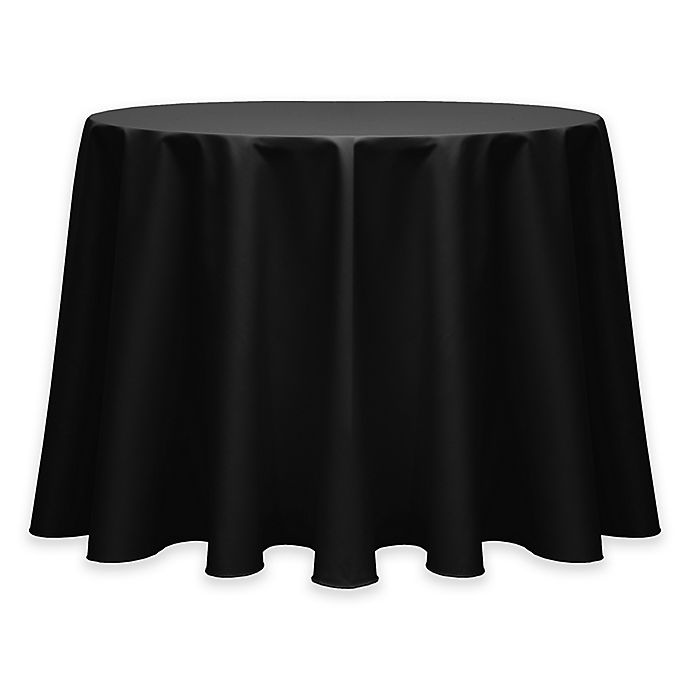 slide 1 of 2, Ultimate Textile Twill Round Tablecloth - Black, 72 in