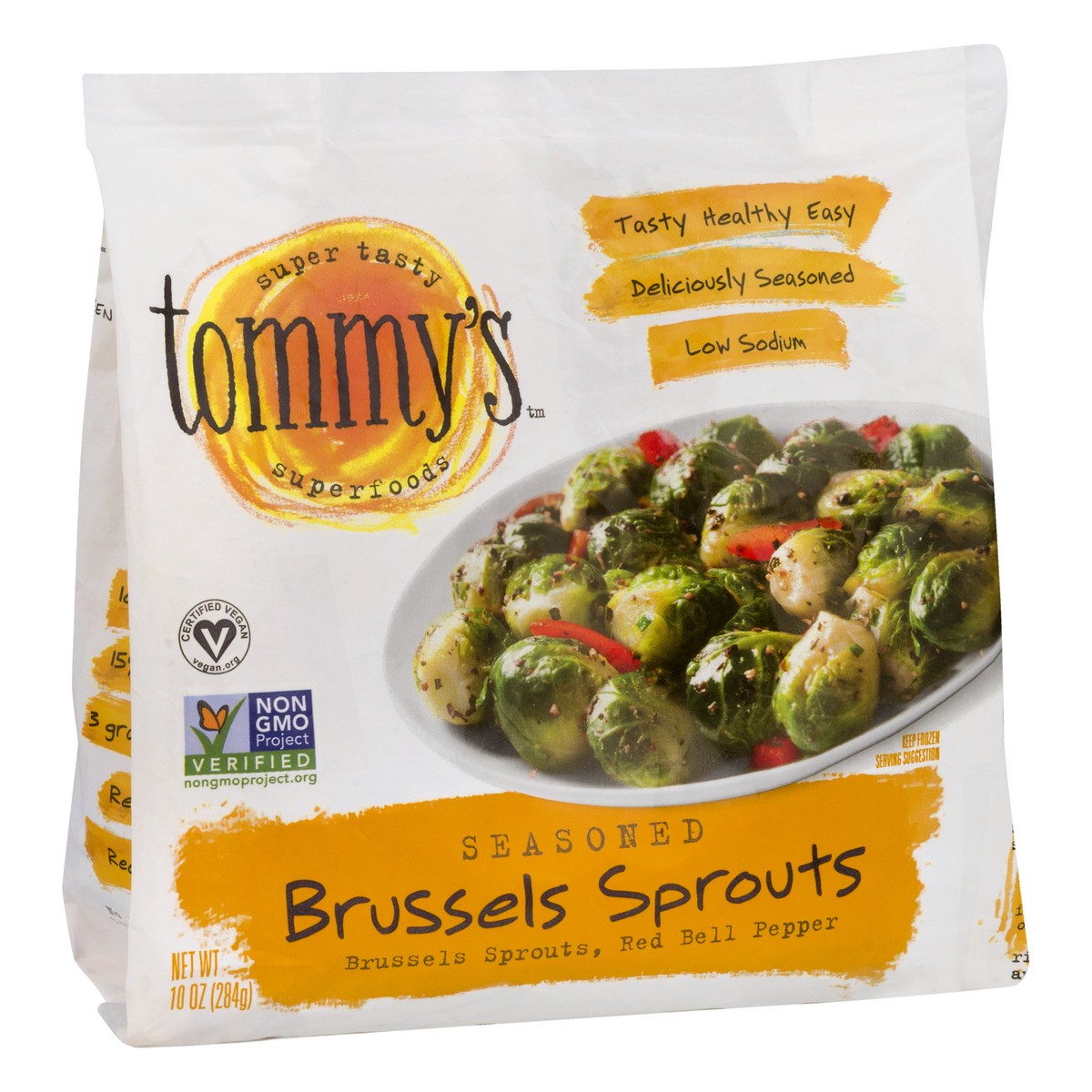 slide 7 of 9, Tommy's Red Bell Pepper Seasoned Low Sodium Brussels Sprouts 10 oz, 10 oz