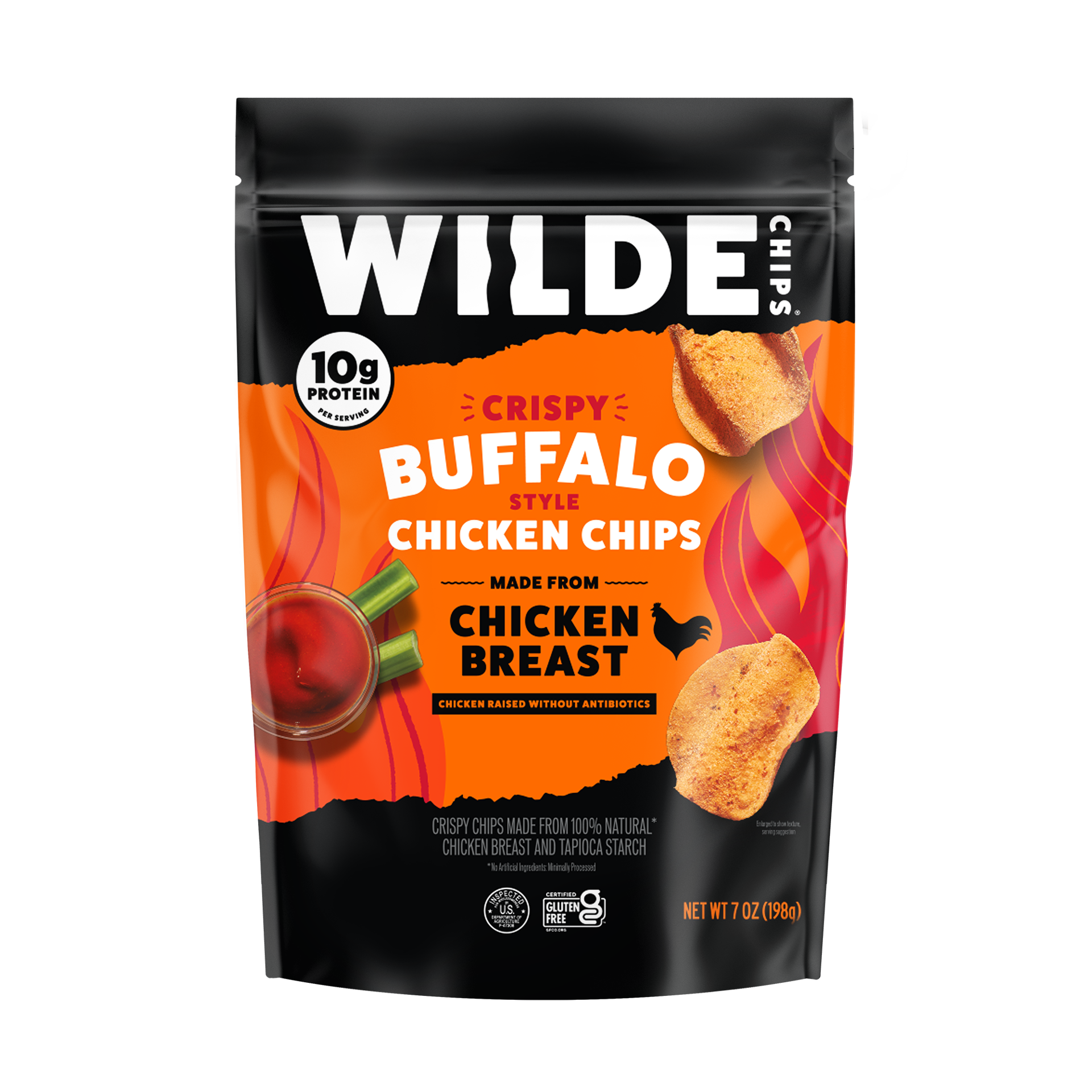 slide 1 of 2, Wilde Brands Inc Wilde Protein Chips Buffalo Chicken, 