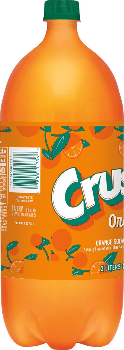 slide 3 of 12, Crush Orange Soda, 2 L bottle, 2 liter