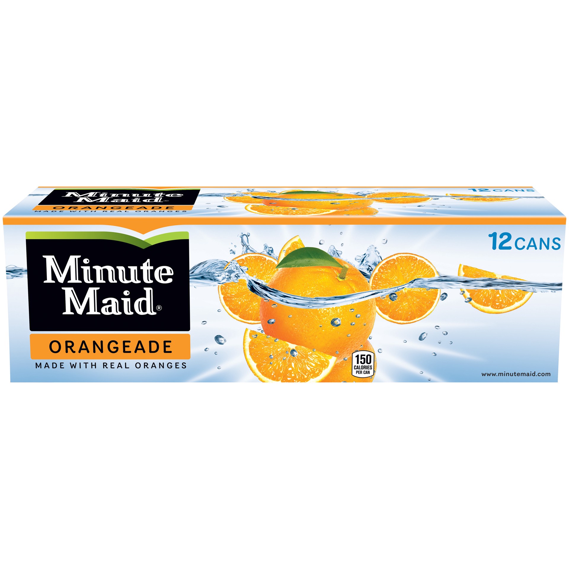 slide 4 of 6, Minute Maid Orangeade, Juice Drink, 12 fl oz, 12 pack,, 144 fl oz