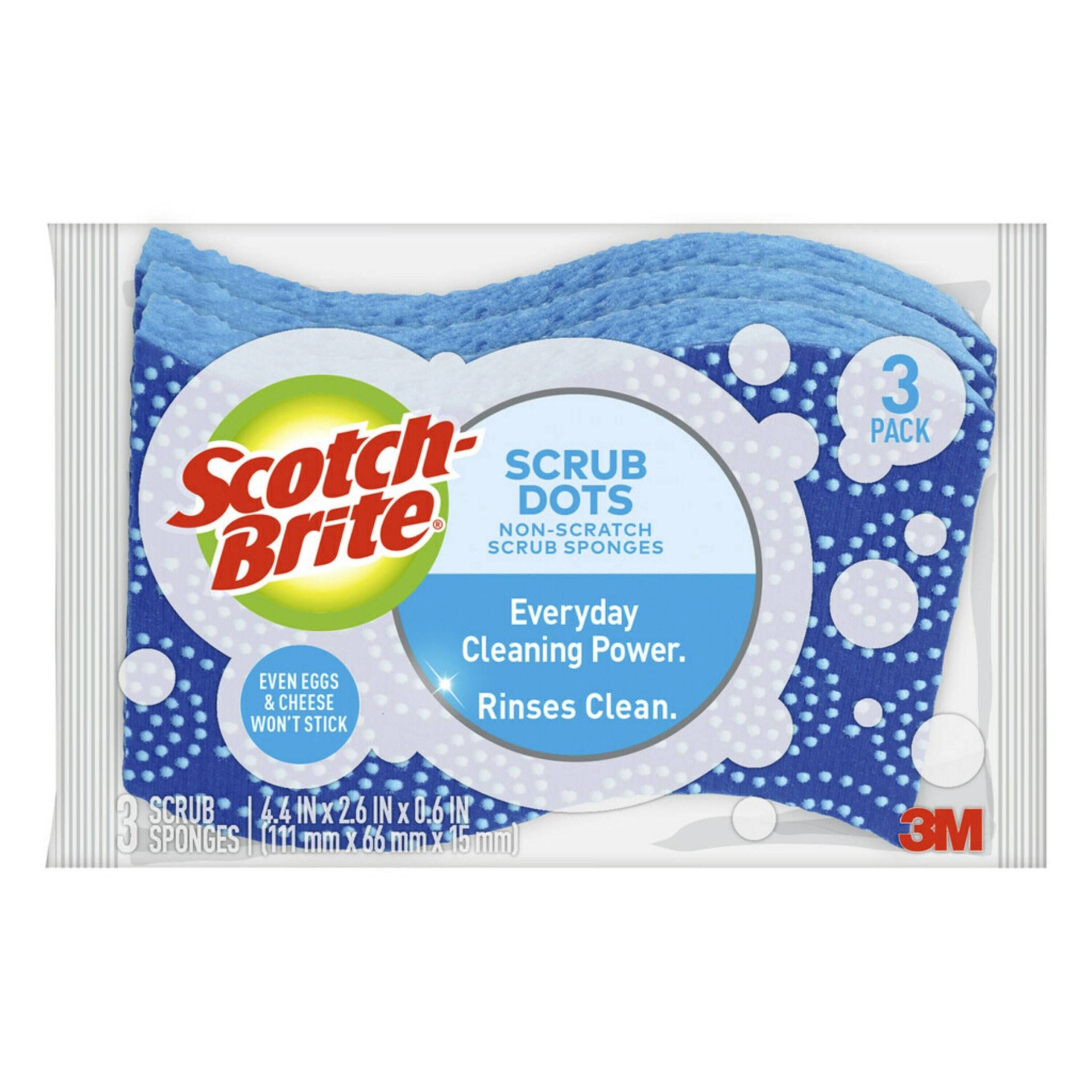 slide 1 of 5, Scotch-Brite Non Scratch Scrub Dots Sponges - 3ct, 