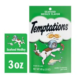 TEMPTATIONS Crunchy and Soft Cat Treats Seafood Medley Flavor