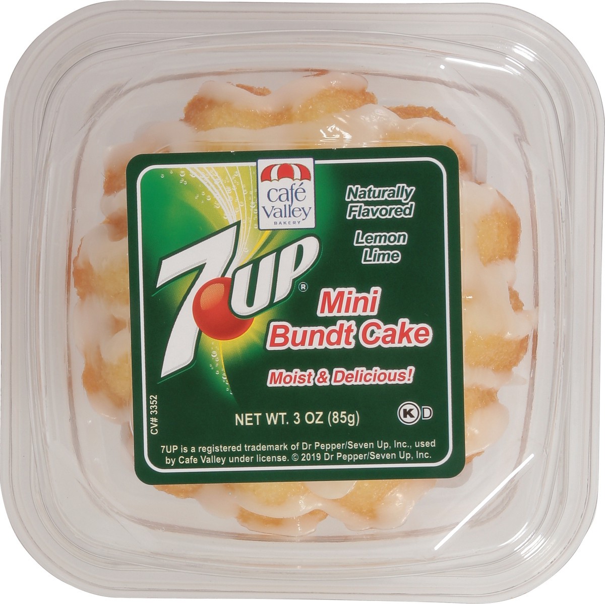 slide 2 of 9, Cafe Valley Bakery 7UP Lemon Lime Bundt Cake Mini 3 oz, 3 oz