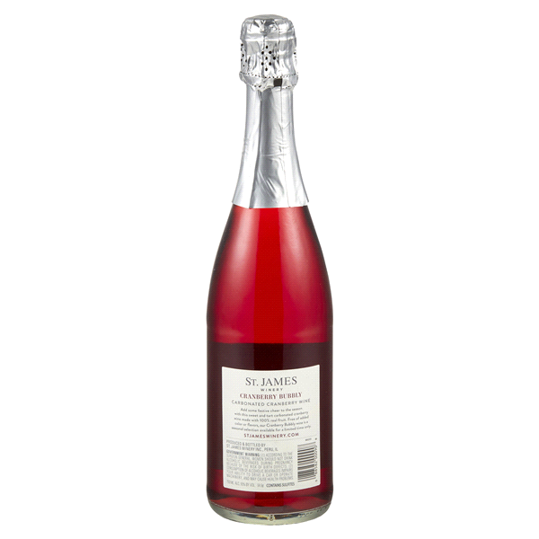 slide 10 of 13, St James Cranberry Bubbly, 750 ml