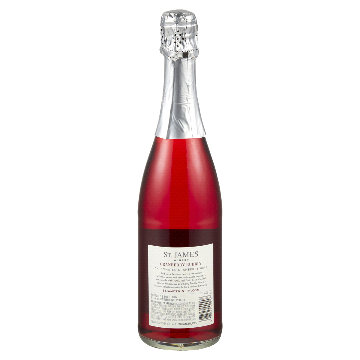 slide 13 of 13, St James Cranberry Bubbly, 750 ml