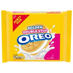 Oreo Double Stuf Golden Sandwich Cookies Party Size 26.7 oz