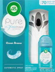 Air Wick Pure Automatic Air Freshener Spray Kit, Gadget+Refill, Ocean Breeze