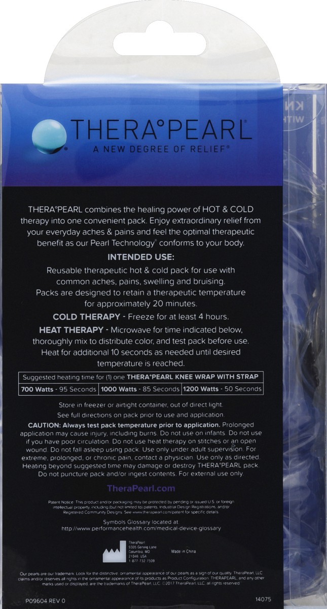 slide 6 of 7, TheraPearl Reusable Hot & Cold Therapy Knee Wrap With Strap, 1 ct