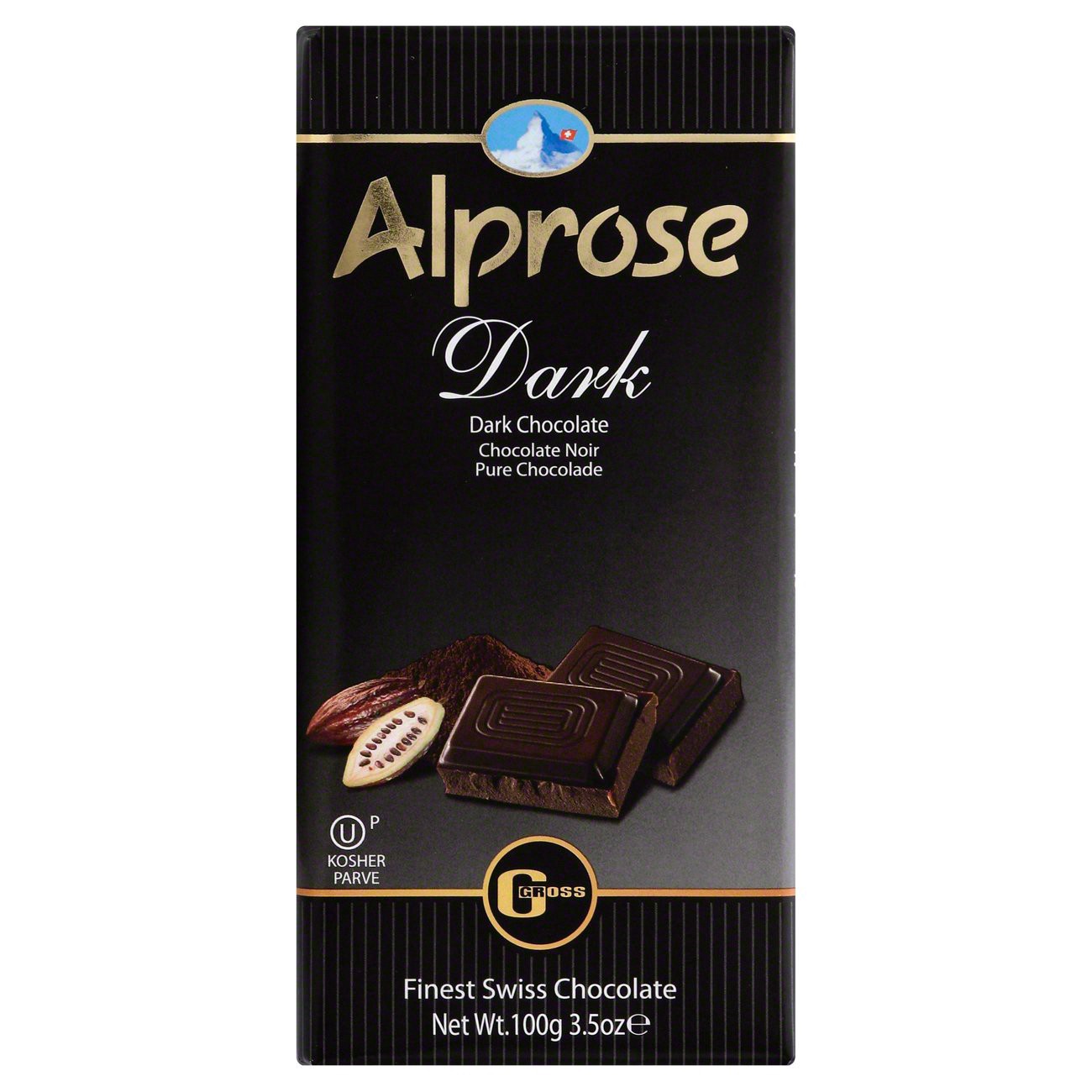 slide 1 of 1, Alprose Dark Chocolate Bar, 3.5 oz