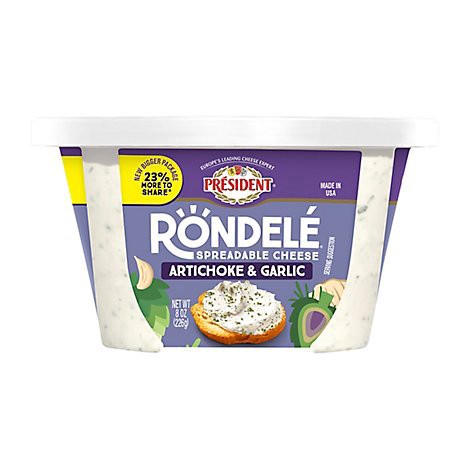 slide 1 of 1, President Rondele Artichoke & Garlic - 8 OZ, 8 oz