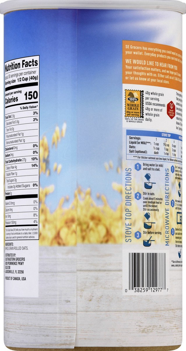 slide 8 of 13, Se Grocers Old Fsnd Oats - 42 oz, 42 oz