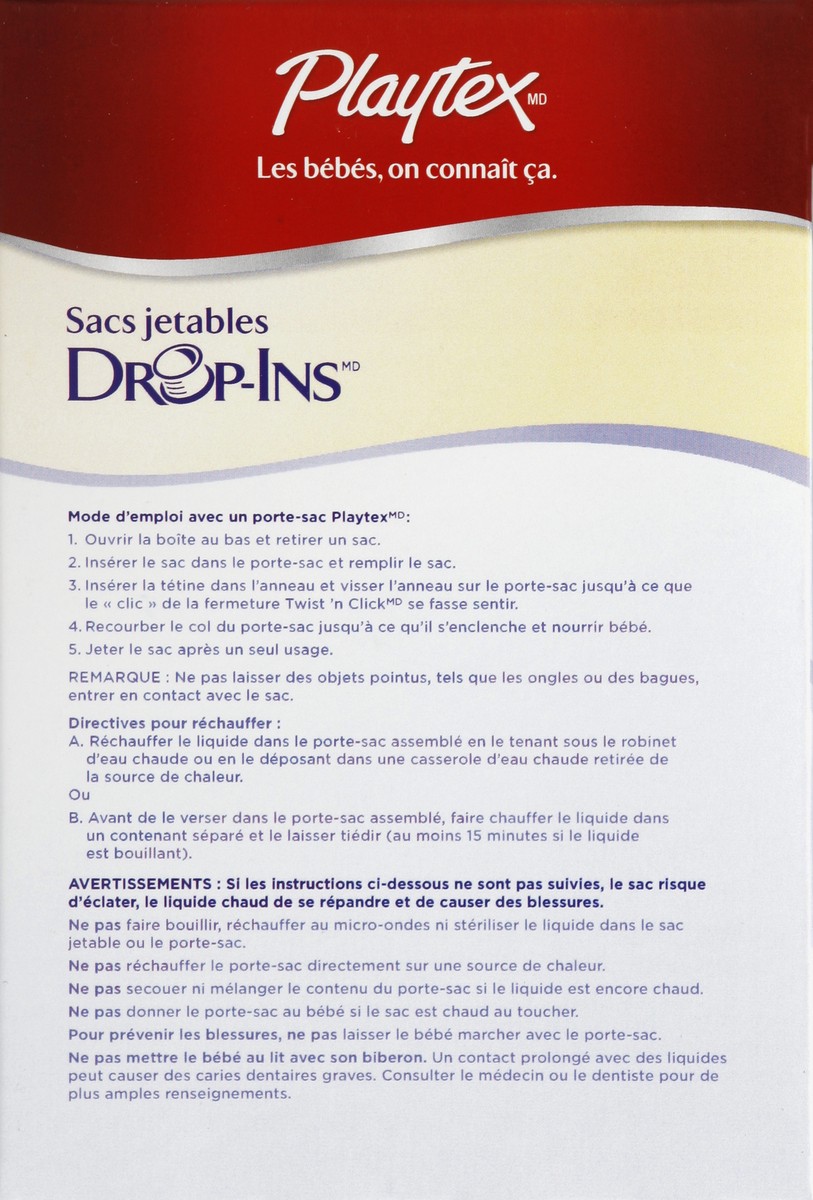 slide 3 of 6, Playtex Baby Drop-Ins Liners For Baby Nurser Bottles, 100 ct