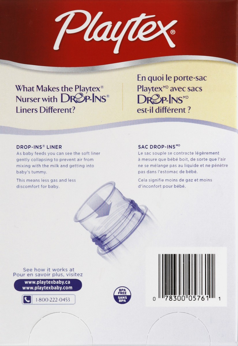 slide 6 of 6, Playtex Baby Drop-Ins Liners For Baby Nurser Bottles, 100 ct