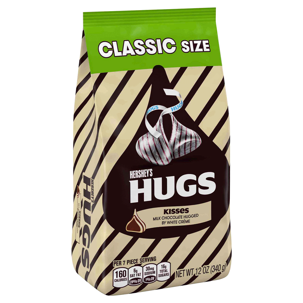 slide 6 of 8, Hershey's Hugs Milk Chocolate Hugged by White Creme, 12 oz