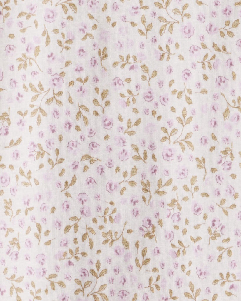 slide 2 of 4, Littleplanet Toddler Girl 2-Pack Organic Cotton Tees in Botanic Muse Print Botanic Muse, Plum Purple 2T, 1 ct