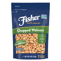 Fisher Chef's Naturals Chopped Walnuts - 6 oz