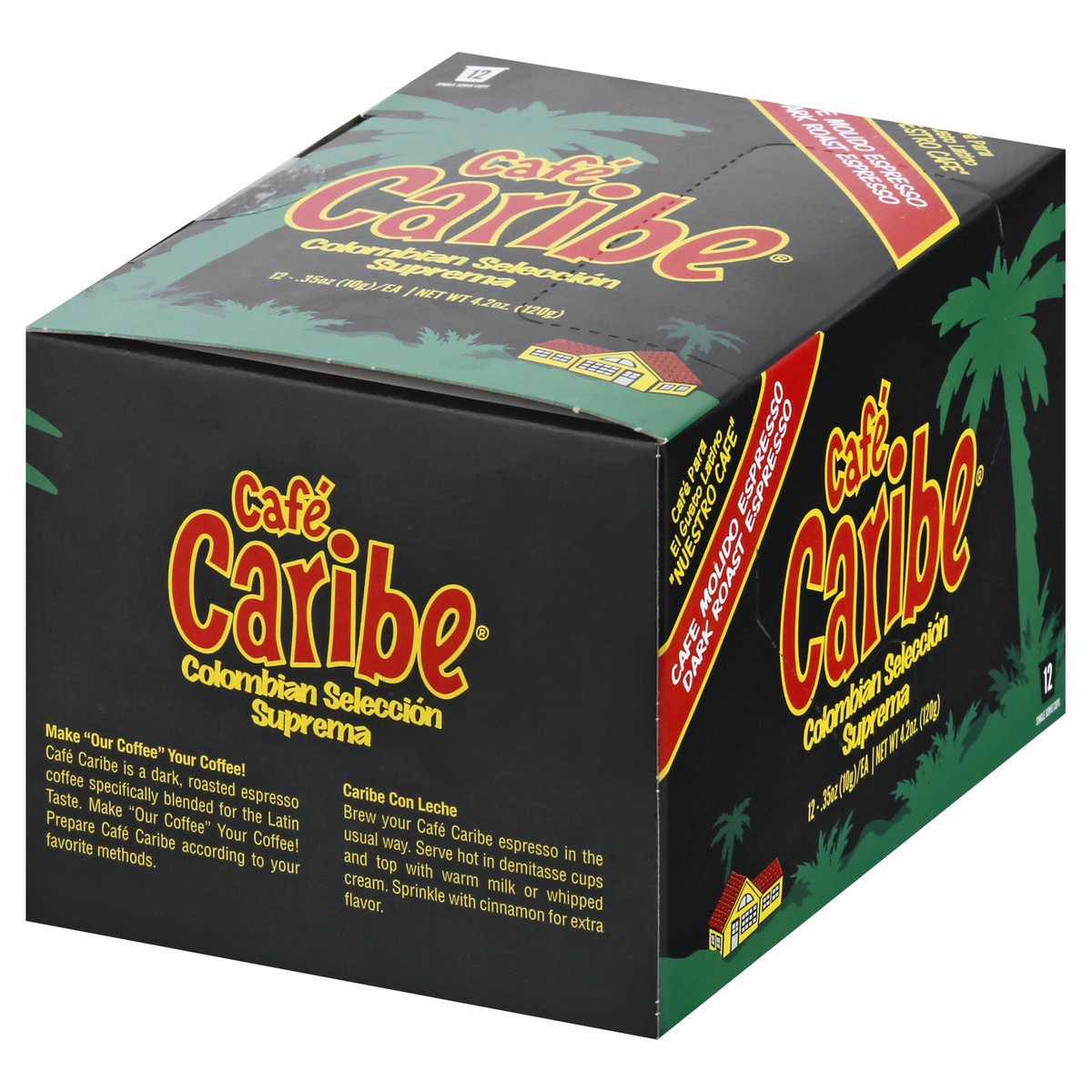 slide 3 of 10, Cafe Caribe Single Serve Cups Dark Roast Espresso Coffee - 12 ct, 12 ct