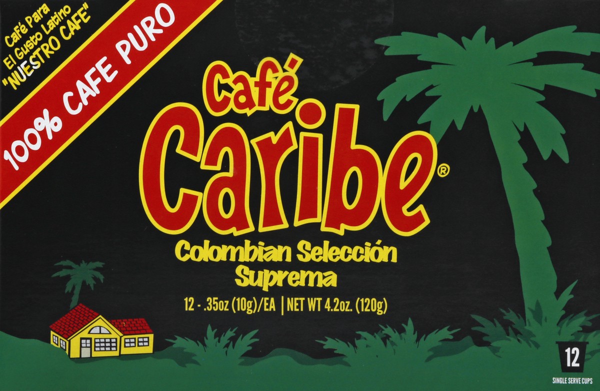 slide 6 of 10, Cafe Caribe Single Serve Cups Dark Roast Espresso Coffee - 12 ct, 12 ct