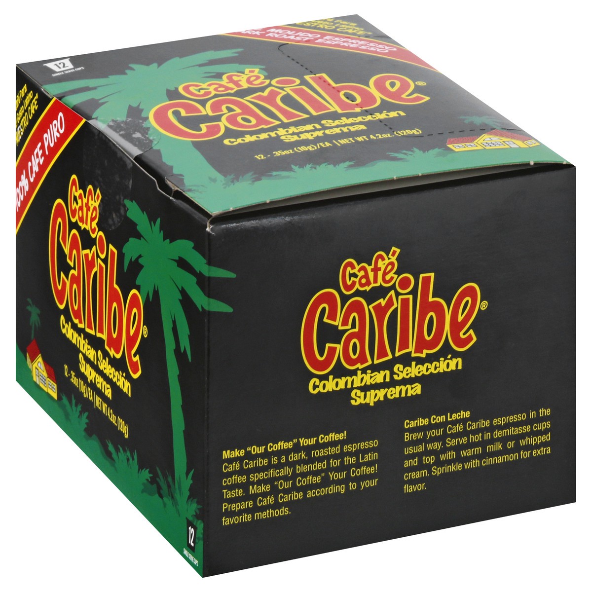 slide 7 of 10, Cafe Caribe Single Serve Cups Dark Roast Espresso Coffee - 12 ct, 12 ct