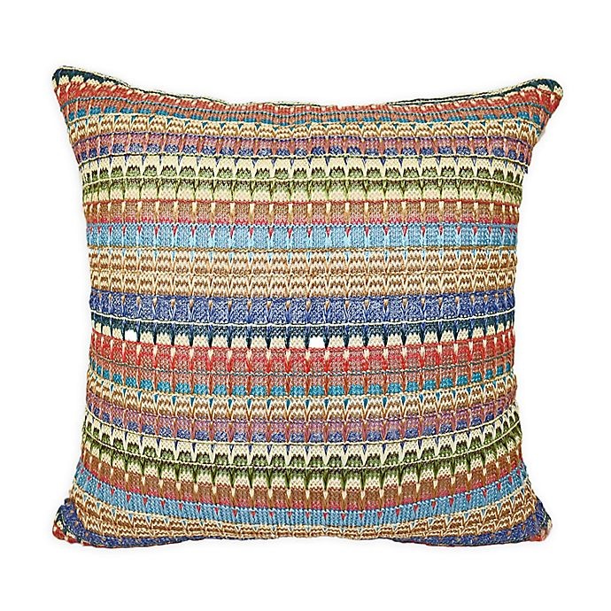 slide 1 of 1, Destination Summer Striped Square Indoor/Outdoor Throw Pillow, 1 ct