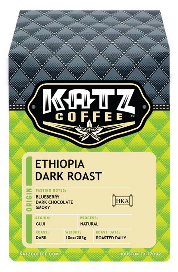 slide 1 of 1, Katz Ethiopia Harrar Dark Roast Whole Bean Coffee, 10 oz