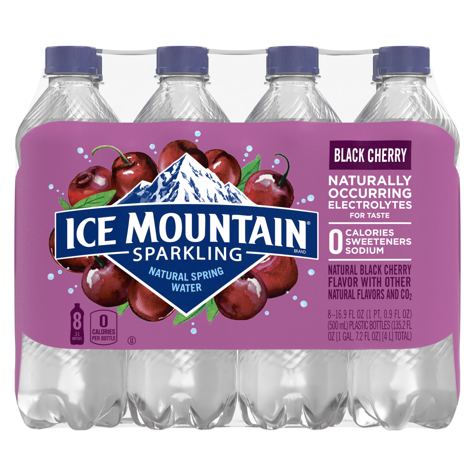 slide 2 of 5, Ice Mountain Brand Sparkling Natural Spring Water, Black Cherry, 16.9 oz