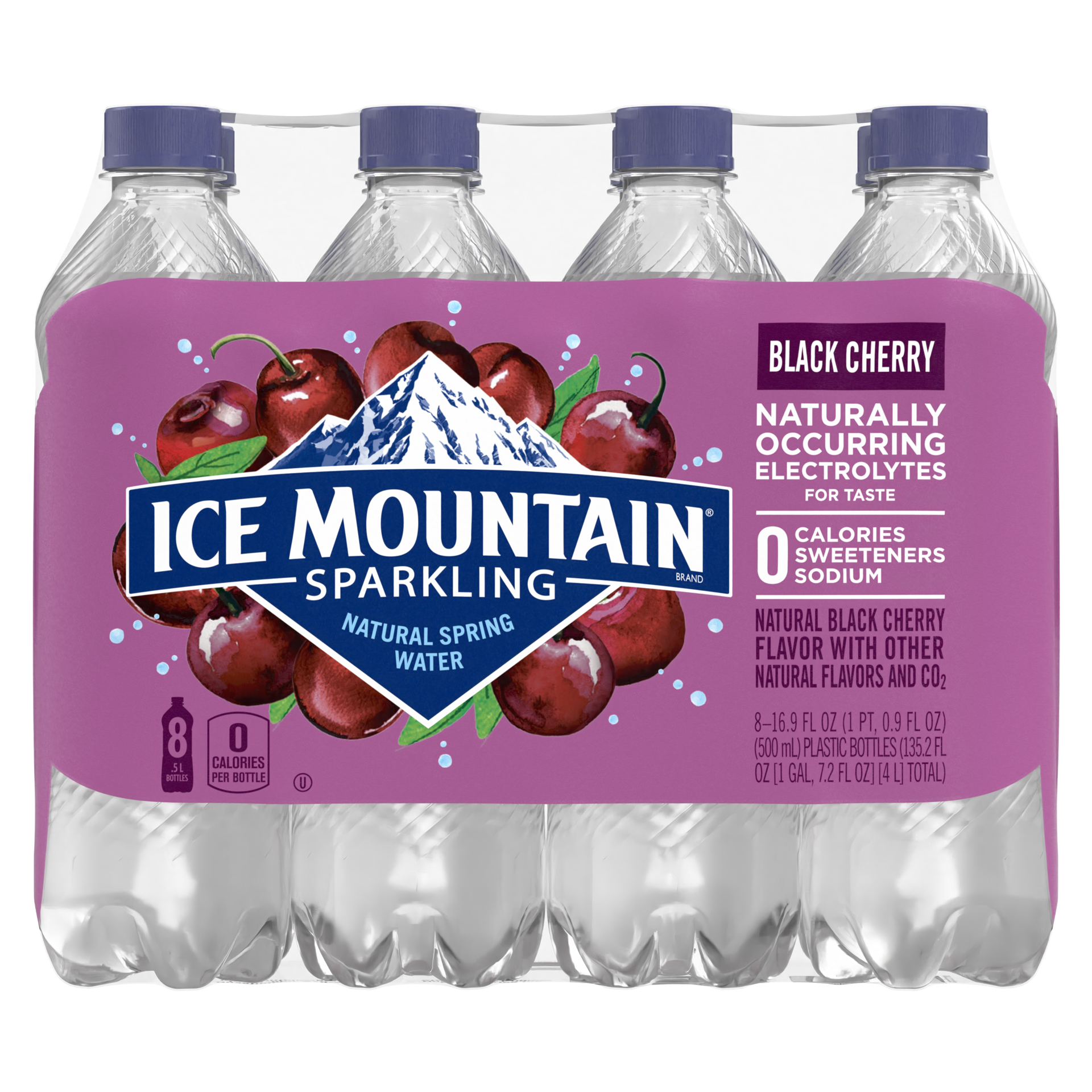 slide 1 of 5, Ice Mountain Brand Sparkling Natural Spring Water, Black Cherry - 16.9 oz, 16.9 fl oz