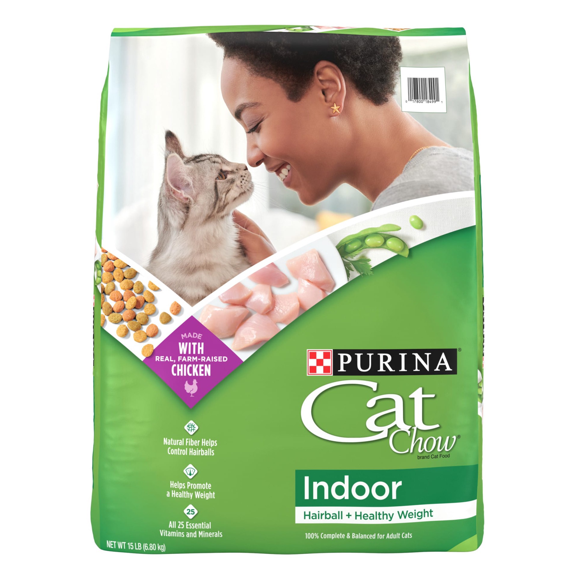 slide 1 of 9, Cat Chow Purina Cat Chow Indoor Dry Cat Food, Hairball + Healthy Weight - 15 lb. Bag, 15 lb