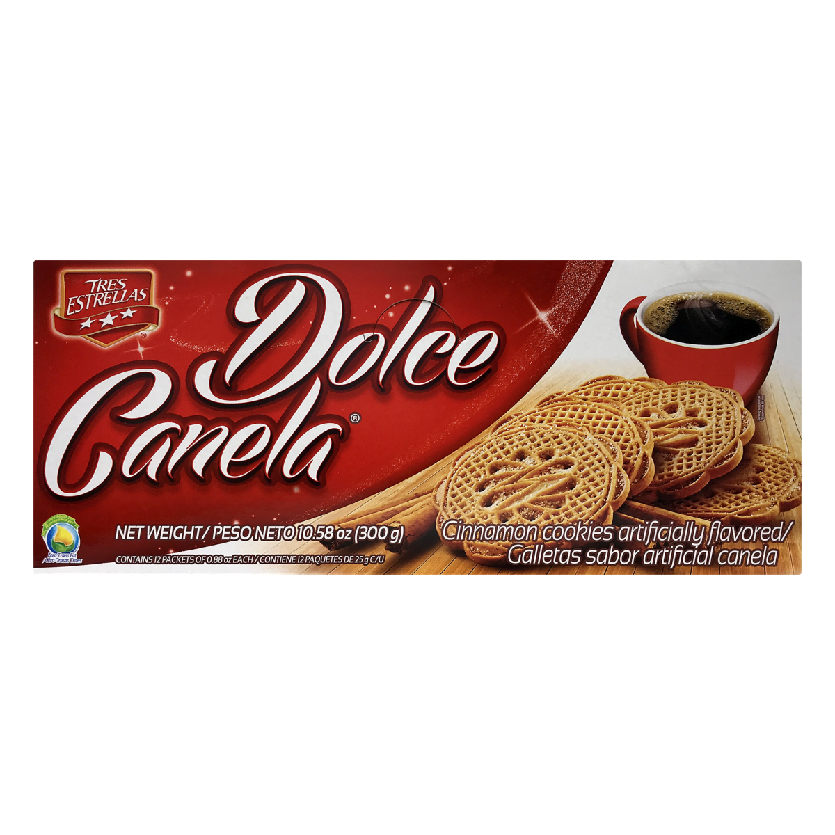 slide 1 of 1, Tres Estrellas Dolce Canela Cookies, 10.58 oz