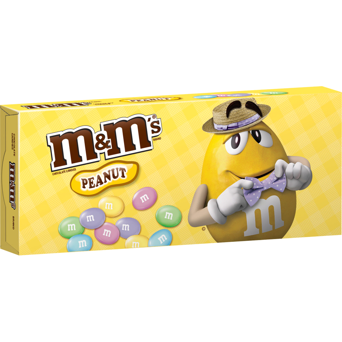 slide 1 of 1, M&M's Peanut Chocolate Candies Pastel Easter Theater Box, 3.1 oz