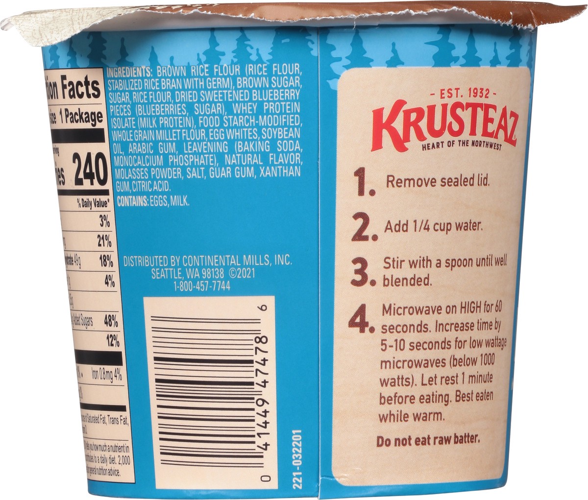 slide 6 of 13, Krusteaz Gluten Free Blueberry Muffin Single Serve Mix 2.3 oz, 2.3 oz