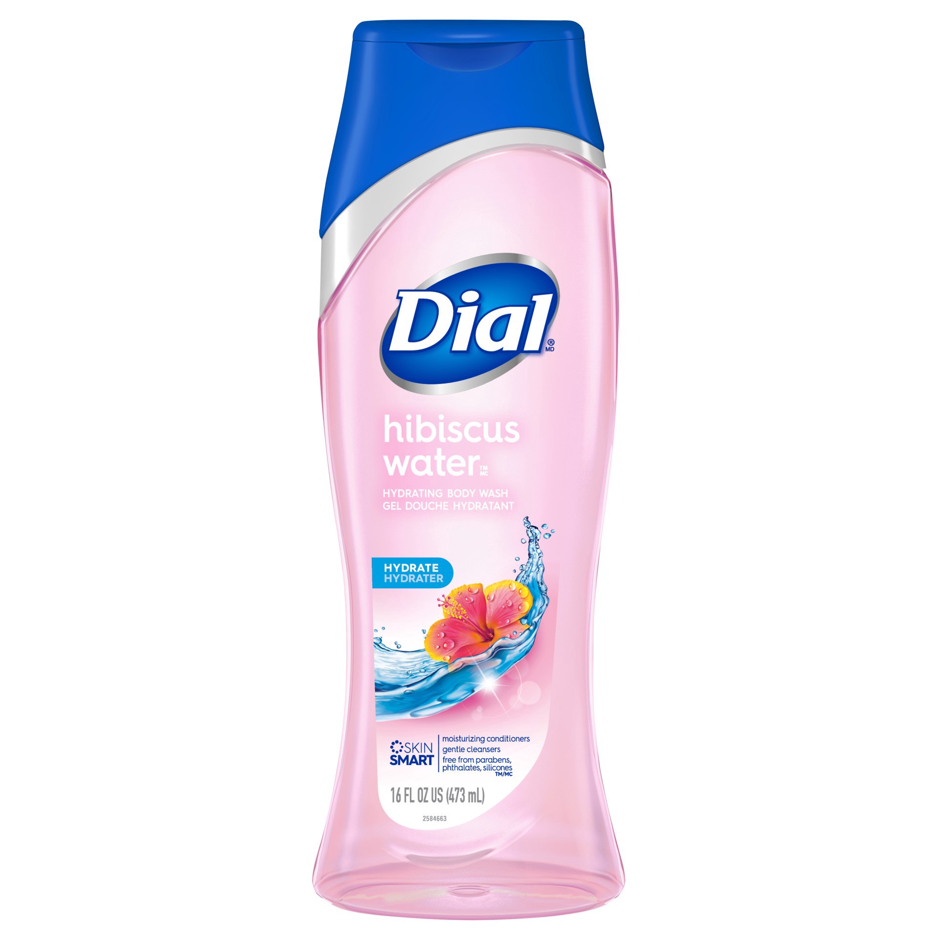 slide 1 of 5, Dial Hibiscus Water Hydrating Body Wash, 16 fl oz