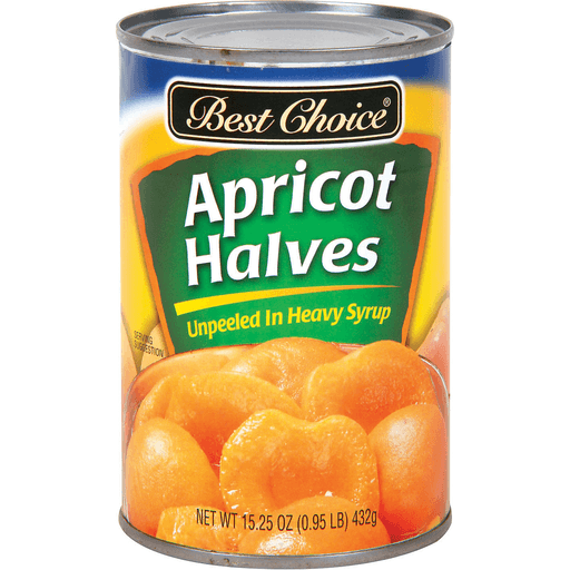 slide 1 of 1, Best Choice Apricot Halves Unpeeled In Heavy Syrup, 15.25 oz