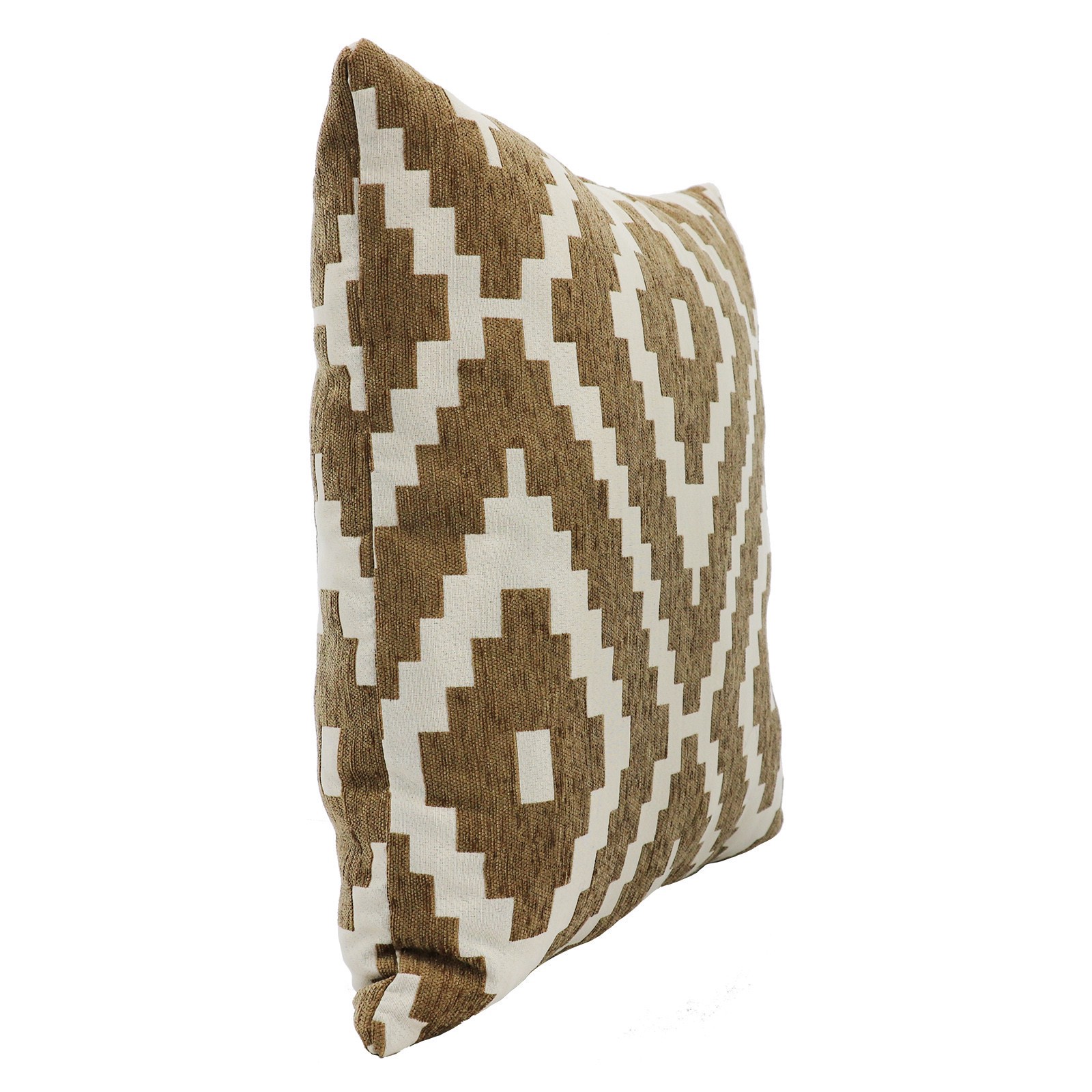 slide 3 of 3, 17" Brown Geometric Pattern Throw Pillow By Ashland, 17 in x 17 in