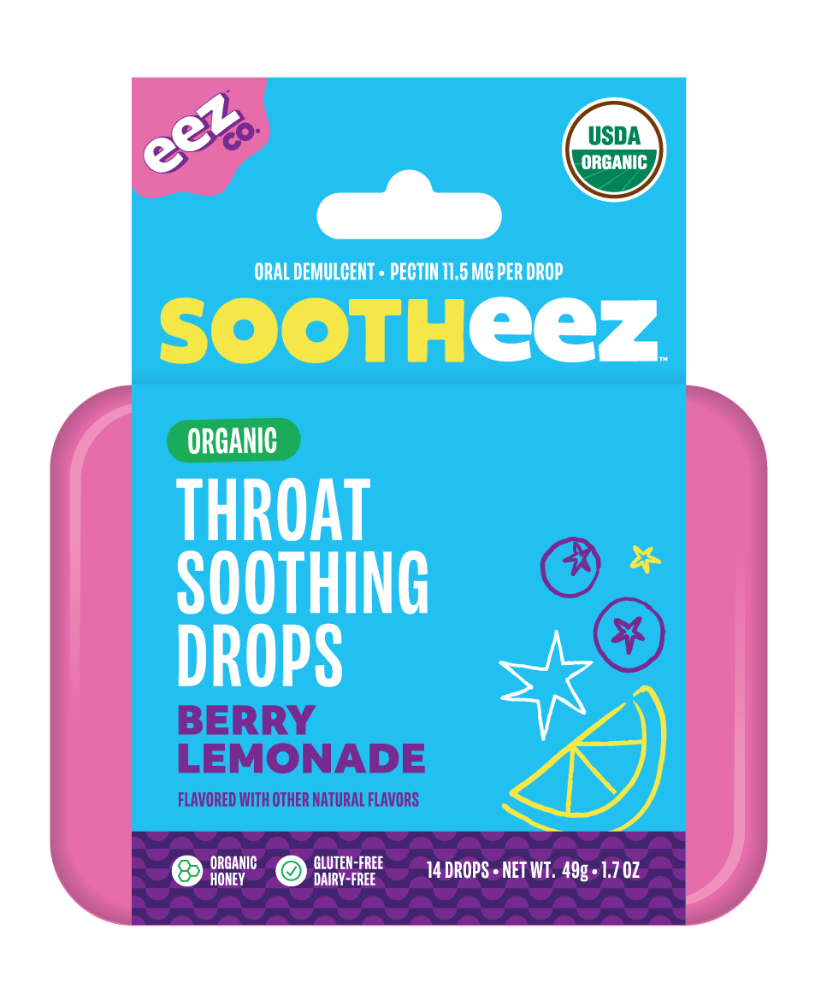 slide 2 of 2, Sootheez™ Organic Throat Soothing Drops - Berry Lemonade, 14 ct