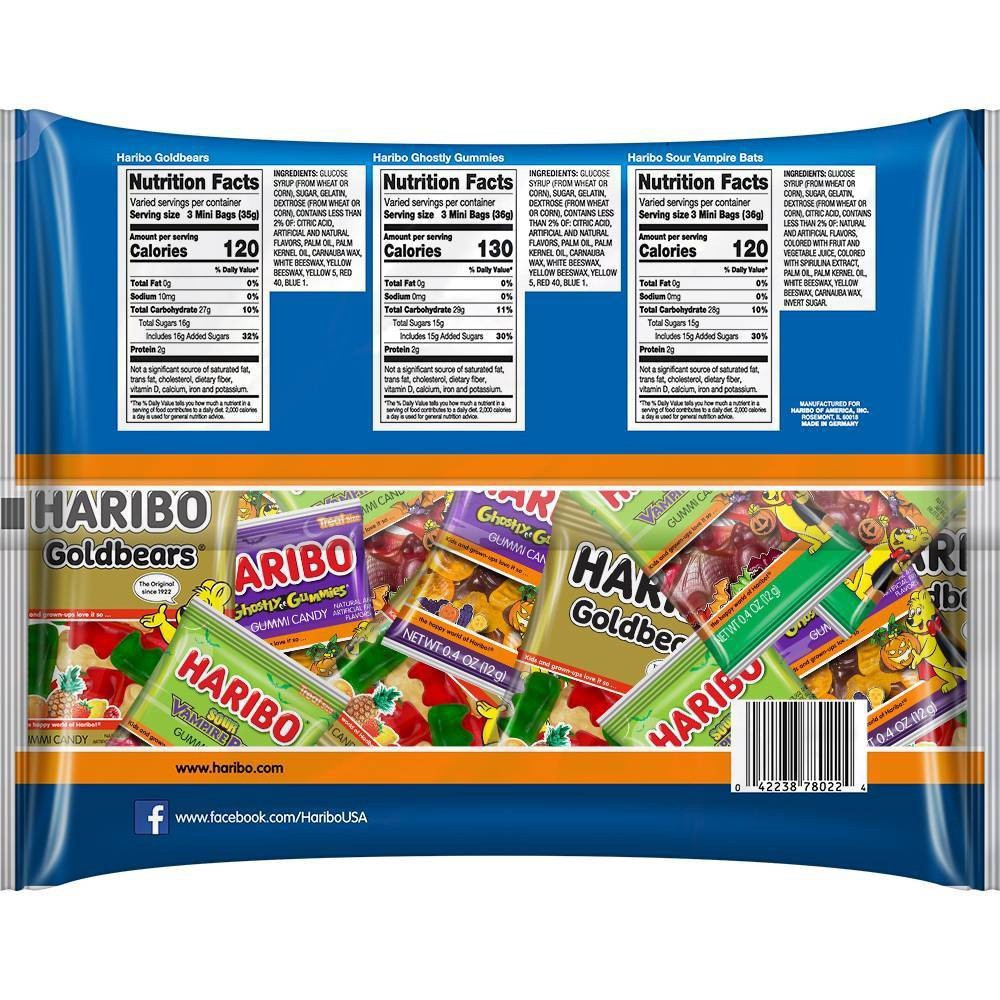 slide 2 of 3, Haribo Swt And Scary Laydwn Bg, 11.2 oz